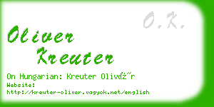 oliver kreuter business card